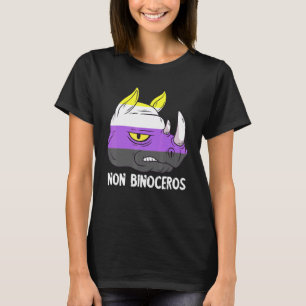 Nonbinary Rhinoceros LGBTQ Nonbinary Flag Nonbinar T-Shirt