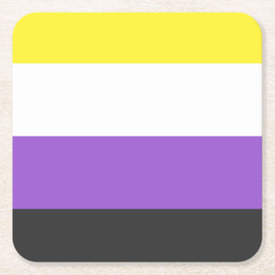 nonbinary square paper coaster