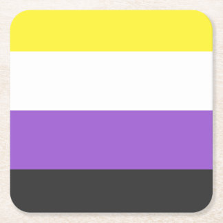nonbinary square paper coaster
