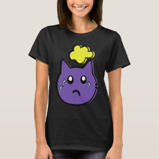 Nonbinary Subtle Sad Cat LGBTQ LGBT NB Enby T-Shirt