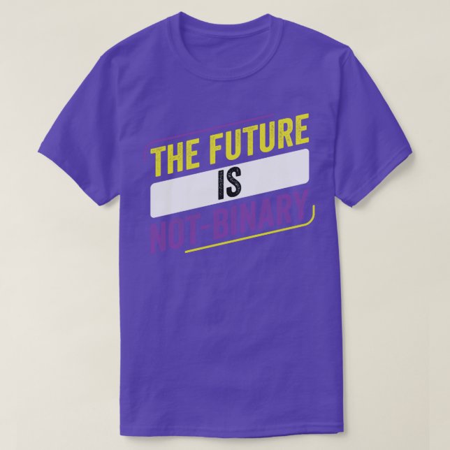 NonBinary The Future is NonBinary LGBT Enby T-Shirt (Design Front)