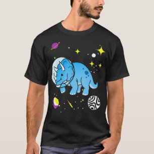 Nonbinary Triceratops In Space Nonbinary Pride T-Shirt