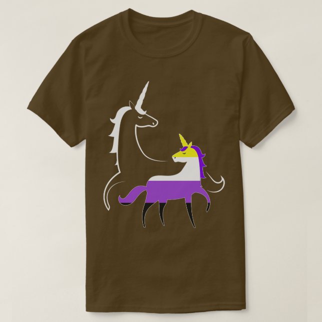NonBinary Unicorn Mama Mum LGBTQ Enby NonBinary Pr T-Shirt (Design Front)