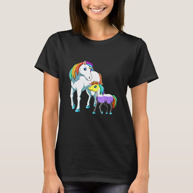 Nonbinary Unicorn Mama T-Shirt (Front)