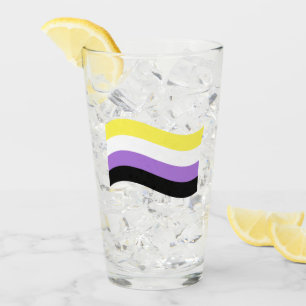 NonBinary Waving Flag Glass