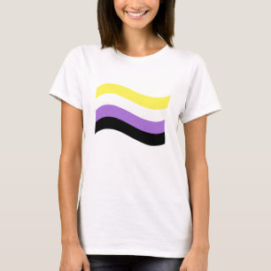 NonBinary Waving Flag T-Shirt