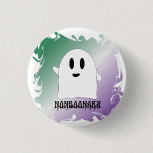 Nonboonary genderqueer 3 cm round badge