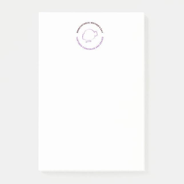 Noncustodial Mothers Post it Notes (Front)