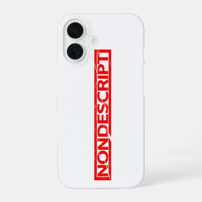 Nondescript Stamp iPhone 16 Case (Back)
