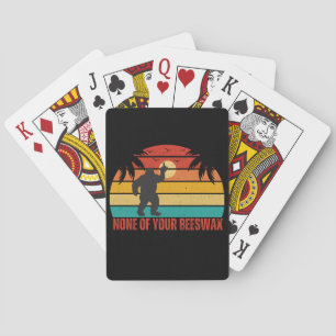 None Of Your Beeswax Bigfoot Middle Finger Playing Cards