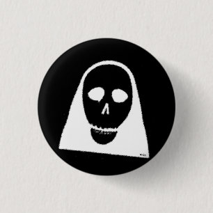 None Skull 3 Cm Round Badge