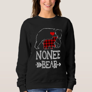 Nonee Bear Buffalo Plaid Christmas Family Pajama Sweatshirt