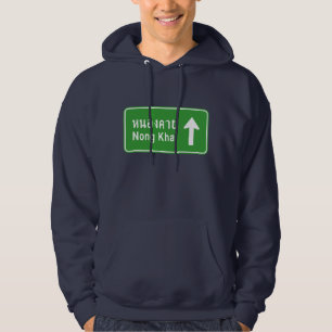 Nong Khai Ahead ⚠ Thai Highway Traffic Sign ⚠ Hoodie