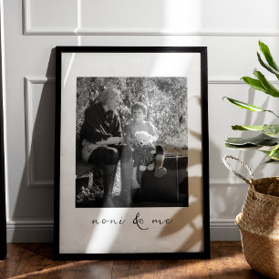 Noni And Me Personalized Picture Gift For Grandma Poster
