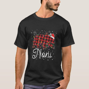 Noni Bear Red Plaid Christmas Pajama Merry Xmas Fa T-Shirt