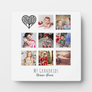 NONNA 8 x Photo Collage Grandchildren Family Tree Plaque