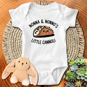 Nonna and Nonno's Little Cannoli Cute Italian  Baby Bodysuit