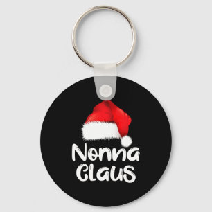 Nonna Claus Christmas Family Matching Santa Hat Pa Key Ring