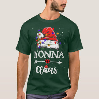 Nonna Claus Christmas Light Pajama Family Matching T-Shirt