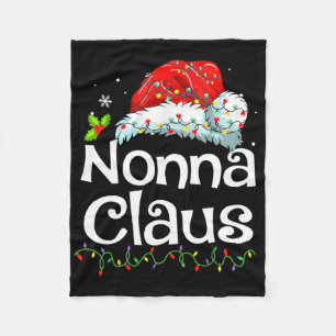 Nonna Claus Christmas Pajama Family Matching Xmas Fleece Blanket