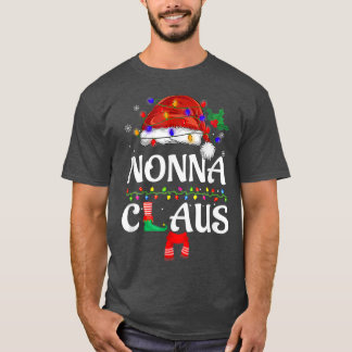 Nonna Clause Matching Family Santa Hat Pyjamas Xma T-Shirt