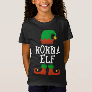 Nonna Elf Christmas Matching Family Funny Pajama P T-Shirt