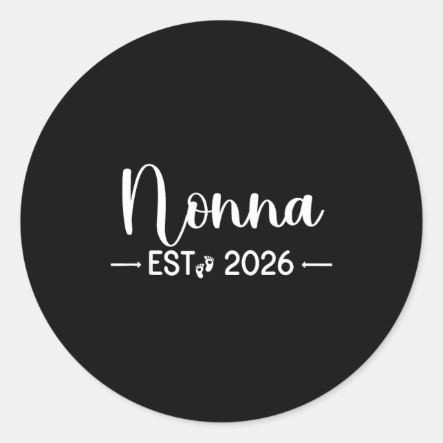 Nonna Est 2026 New Matching Mother To Be 2026  Classic Round Sticker (Front)