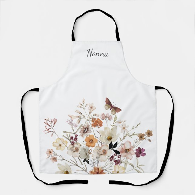 Nonna Floral Wildflower  Apron (Front)
