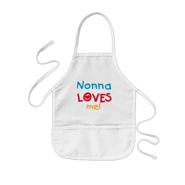 Nonna Loves Me T-shirts and Gifts Kids Apron (Front)