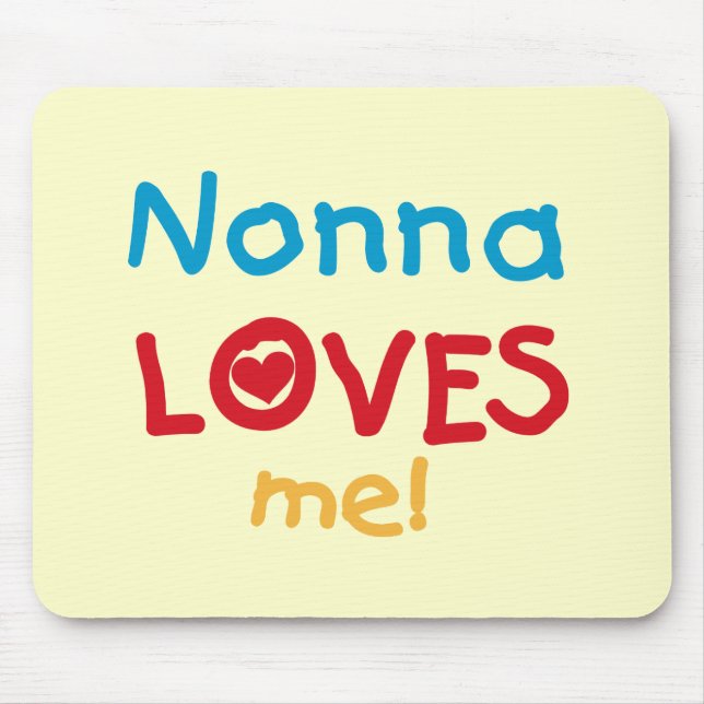 Nonna Loves Me T-shirts and Gifts Mouse Pad (Front)