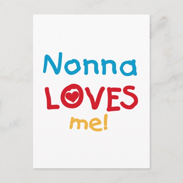 Nonna Loves Me T-shirts and Gifts Postcard (Front)