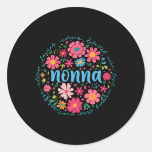 Nonna Mothers Day For Grandma Wildflower Floral Wo Classic Round Sticker