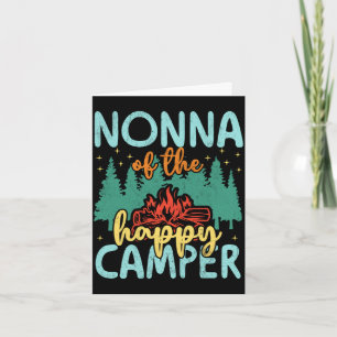 Nonna of happy camper 1st birthday party retro card