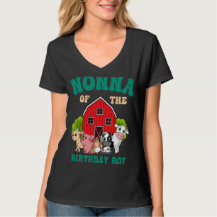 Nonna Of The Birthday Boy Farm Animal Family Bday  T-Shirt