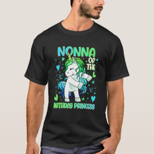 Nonna of the Birthday Princess Girl Dabbing Unicor T-Shirt