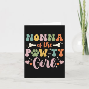 Nonna Of The Pawty Girl Dog Grandma Family Matchin Card
