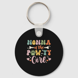 Nonna Of The Pawty Girl Dog Grandma Family Matchin Key Ring