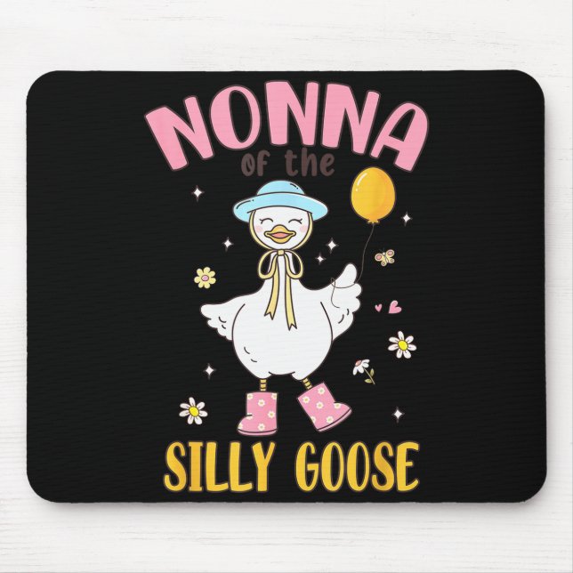 Nonna Of The Silly Goose First Birthday Family Mat Mouse Pad (Front)