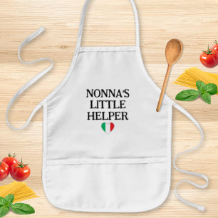 Nonna’s Little Helper Kids - Italian Flag Heart Apron