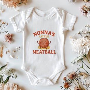 Nonna’s Little Meatball Baby   Cute Italian gift Baby Bodysuit