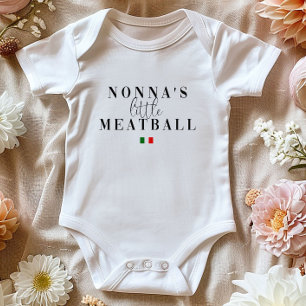 Nonna’s Little Meatball   Cute Italian Baby Bodysuit