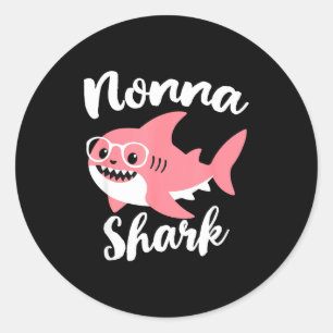 Nonna Shark Mother's Day Grandma Funny  Classic Round Sticker