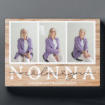 Nonna We Love You Heart Script 3 Photo Gift Plaque<br><div class="desc">Nonna We Love You Heart Script 3 Photo Gift plaque perfect as a gift for your nonna or grandma for her birthday or for mother's day.</div>