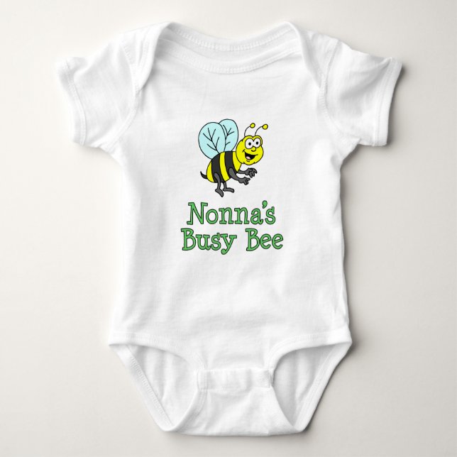 Nonna's Busy Bee Baby Bodysuit (Front)