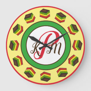 Nonna's Kitchen Italian Bakery Rainbow Cookies Large Clock