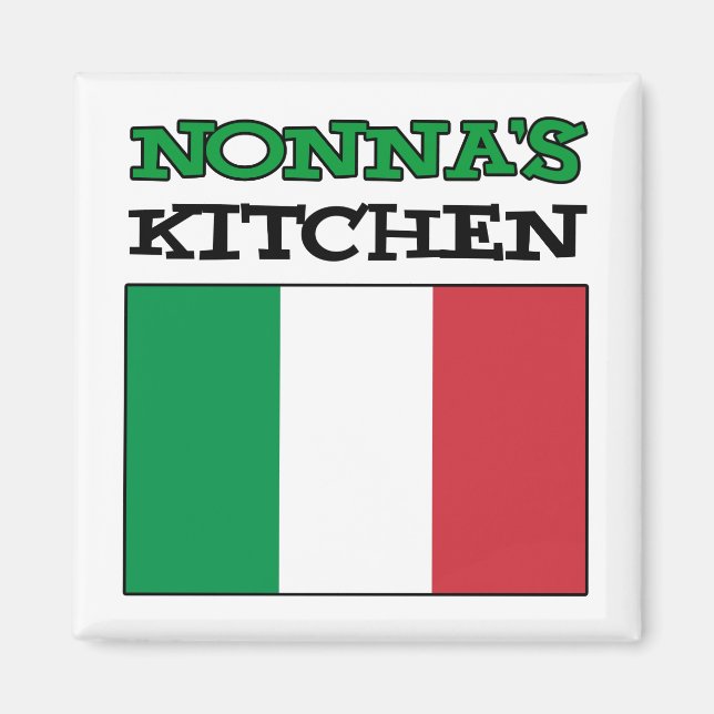Nonna's Kitchen Italian Flag Magnet (Front)