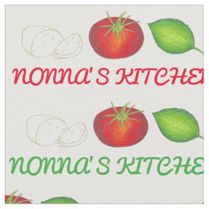 Nonna's Kitchen Italian Grandmother Food Cooking Fabric