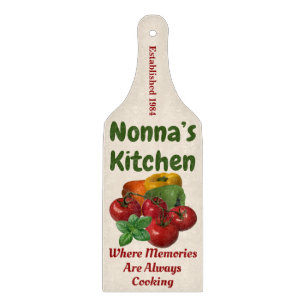 "Nonna's Kitchen" Off-White Cutting Board