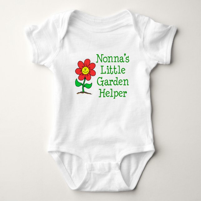 Nonna's Little Garden Helper Baby Bodysuit (Front)