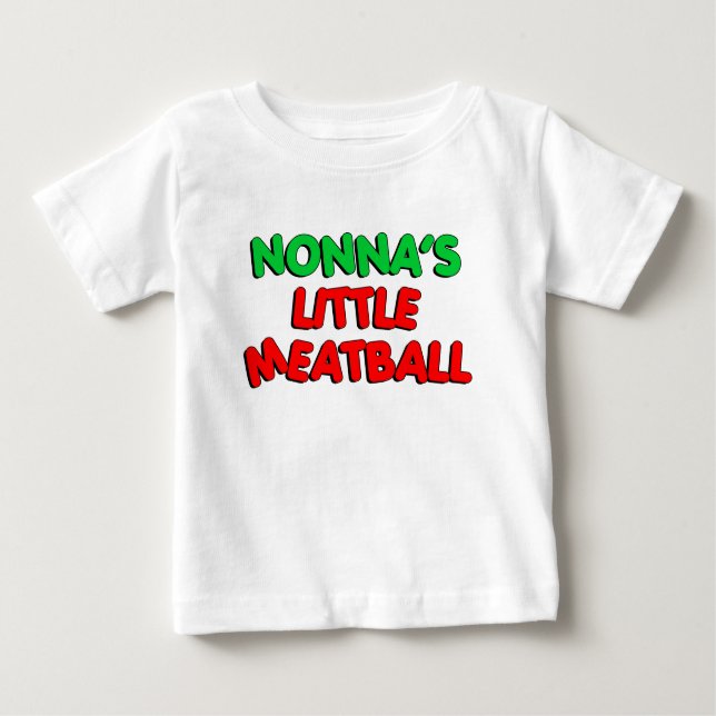 Nonna's Little Meatball Baby T-Shirt (Front)